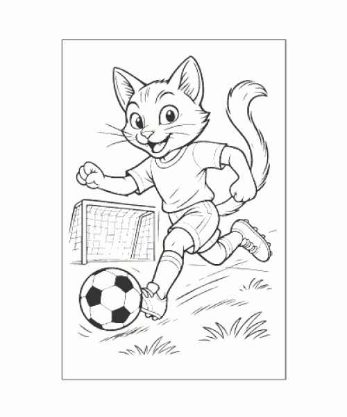 Ausmalbild Katze 056