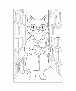 Ausmalbild Katze 060