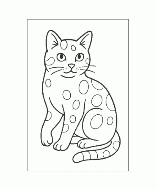 Ausmalbild Katze 064