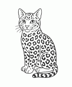 Ausmalbild Katze 068