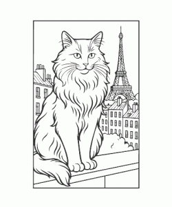 Ausmalbild Katze 071