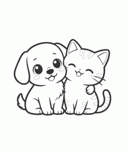 Ausmalbild Katze 072