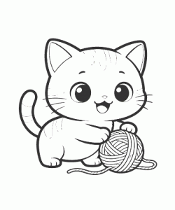 Ausmalbild Katze 073