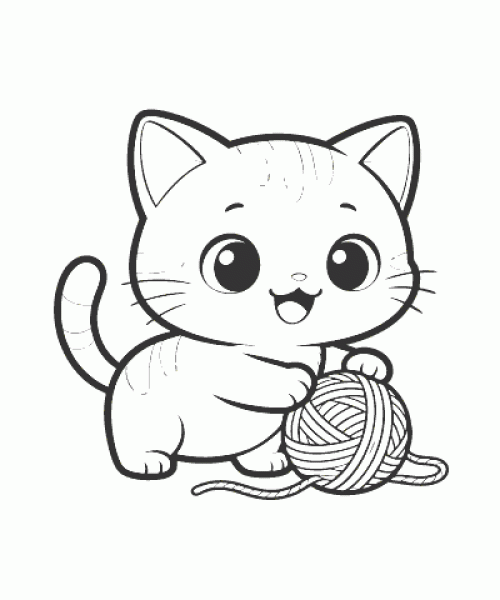 Ausmalbild Katze 073