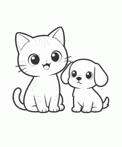 Ausmalbild Katze 074