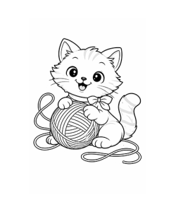 Ausmalbild Katze 075