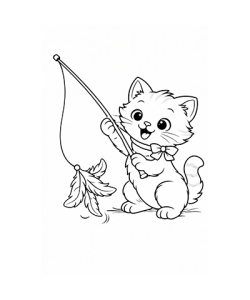 Ausmalbild Katze 078