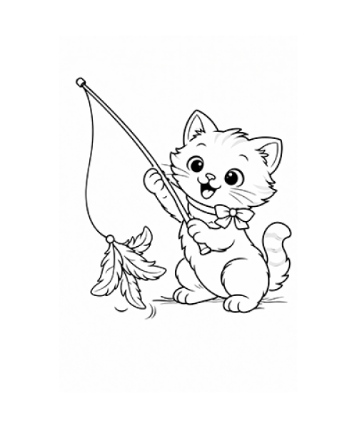 Ausmalbild Katze 078