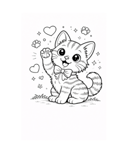 Ausmalbild Katze 080