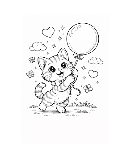 Ausmalbild Katze 082