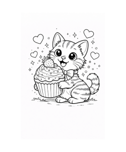 Ausmalbild Katze 083