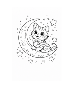 Ausmalbild Katze 084