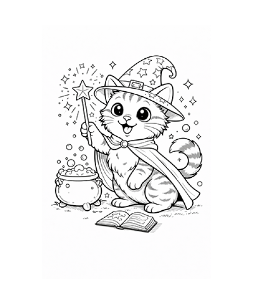 Ausmalbild Katze 086