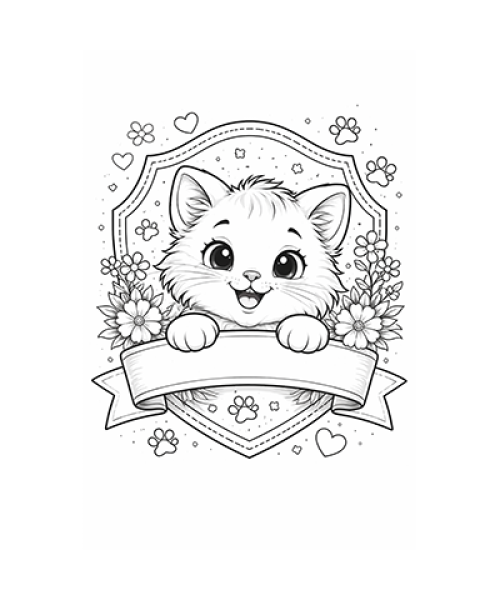 Ausmalbild Katze 088