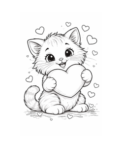 Ausmalbild Katze 089