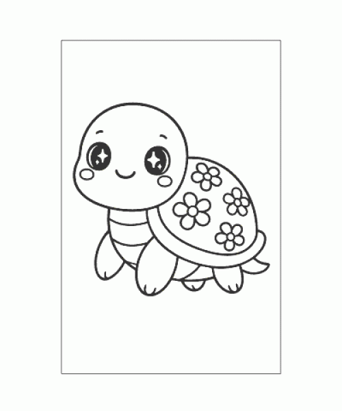 Ausmalbild Schildkröte 018