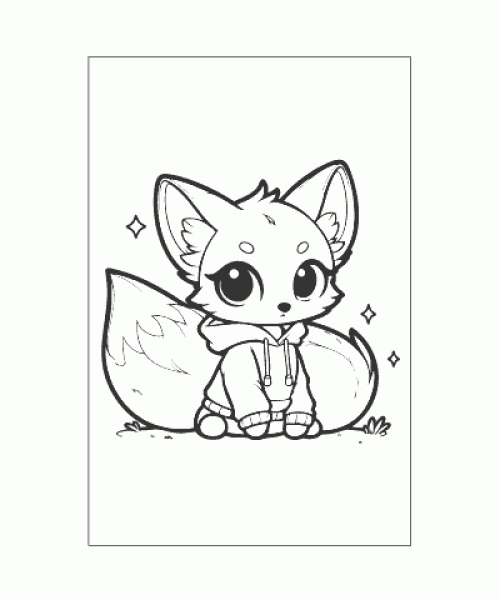 Ausmalbild Kawaii 026