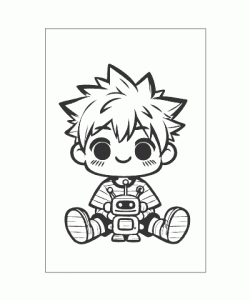 Ausmalbild Kawaii 029