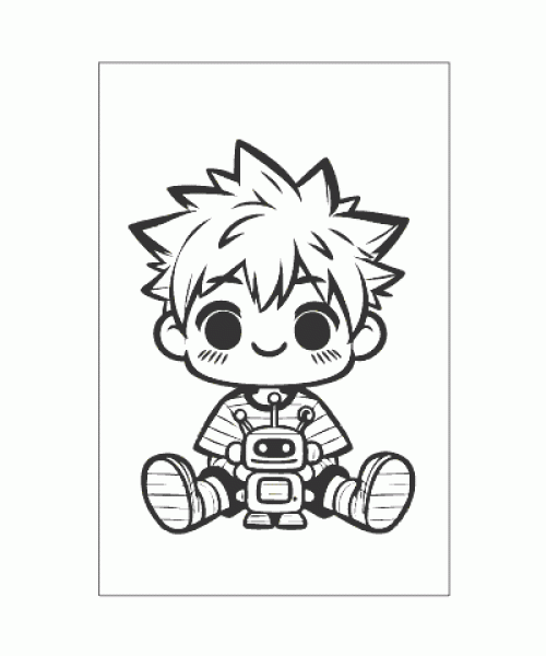 Ausmalbild Kawaii 029