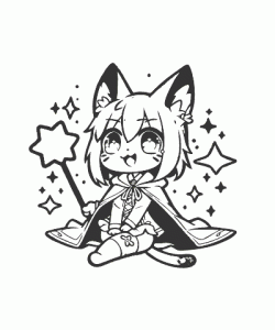 Ausmalbild Kawaii 030