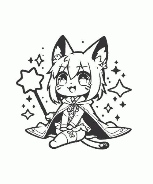 Ausmalbild Kawaii 030