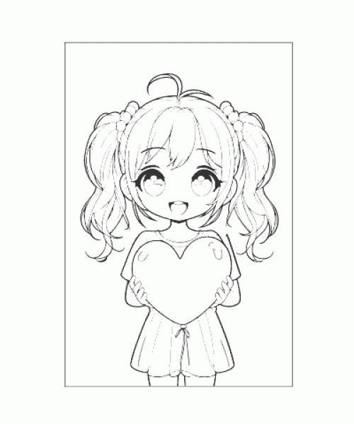 Ausmalbild Kawaii 033