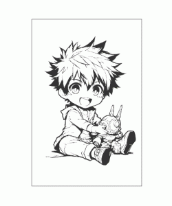 Ausmalbild Kawaii 034