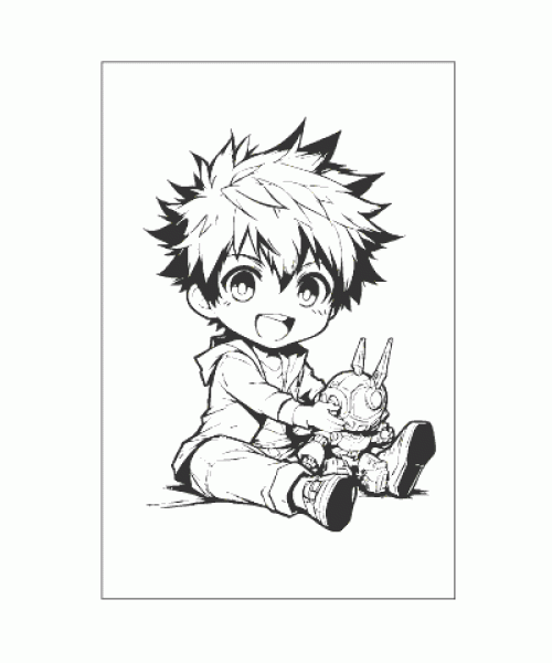 Ausmalbild Kawaii 034