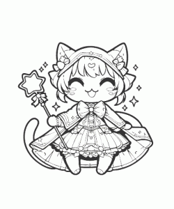 Ausmalbild Kawaii 036