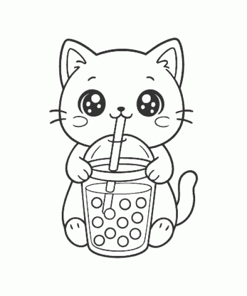 Ausmalbild Kawaii 039