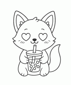 Ausmalbild Kawaii 043