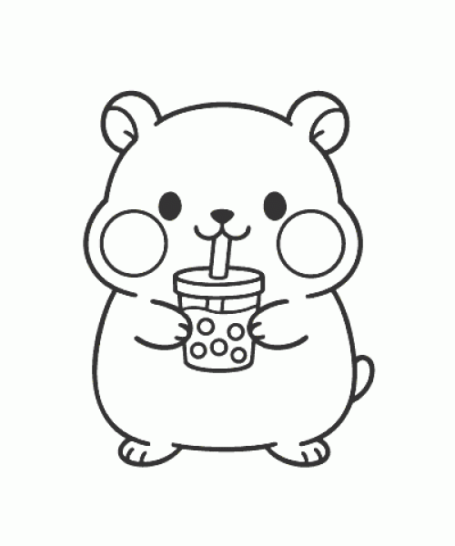 Ausmalbild Kawaii 045