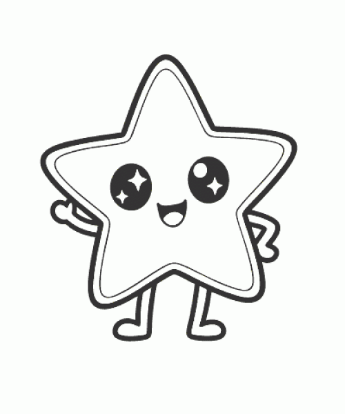 Ausmalbild Kawaii 054