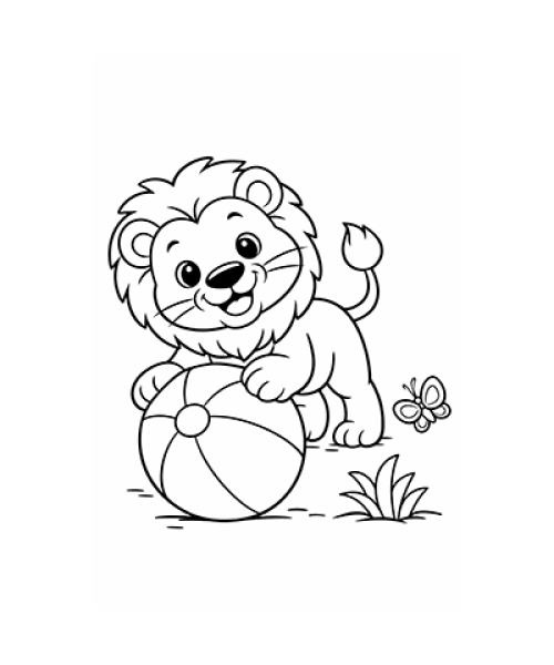 Ausmalbild Löwe 026