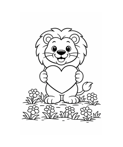 Ausmalbild Löwe 027