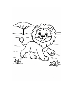 Ausmalbild Löwe 028