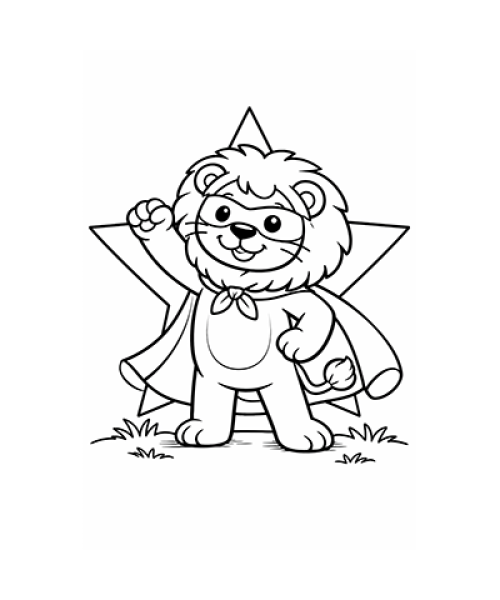 Ausmalbild Löwe 029