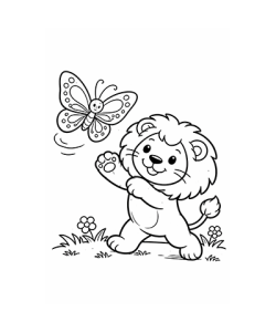 Ausmalbild Löwe 030