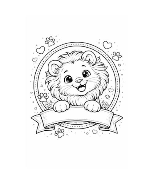 Ausmalbild Löwe 031