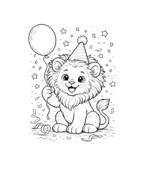 Ausmalbild Löwe 032