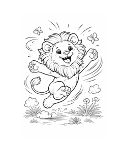 Ausmalbild Löwe 033