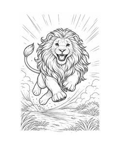 Ausmalbild Löwe 034