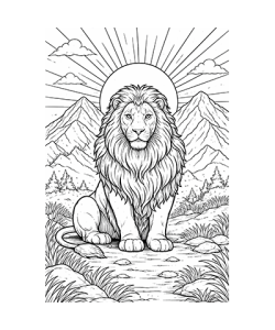 Ausmalbild Löwe 035