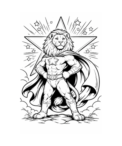 Ausmalbild Löwe 036