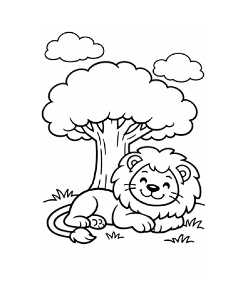 Ausmalbild Löwe 039