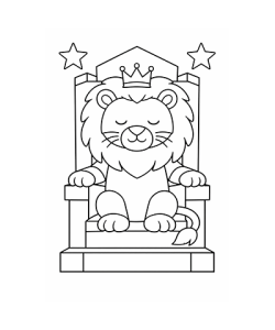 Ausmalbild Löwe 040