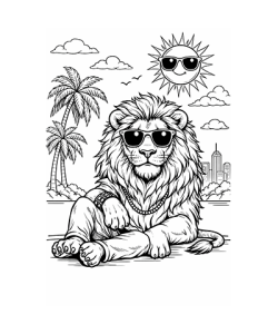 Ausmalbild Löwe 042