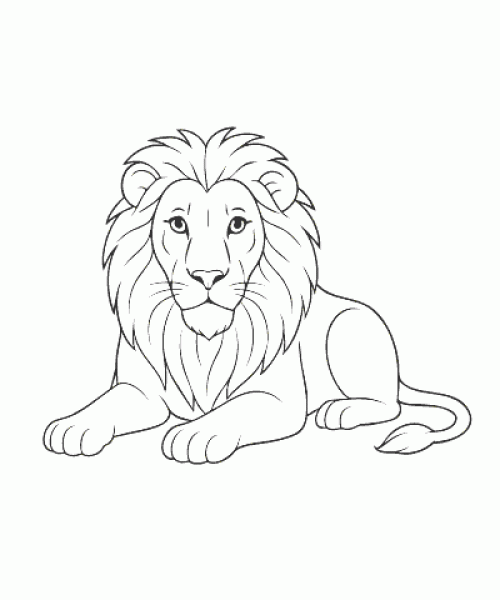 Ausmalbild Löwe 001