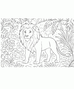 Ausmalbild Löwe 002