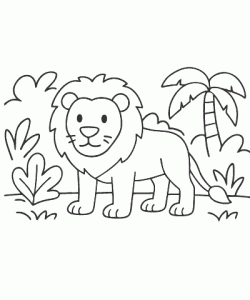 Ausmalbild Löwe 005